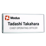 Image of Metal Framed Digitally Printed Name Badge